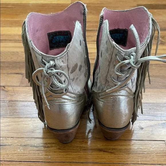 JUNK GYPSY WOMEN'S SPIRIT ANIMAL OMBRE FRINGE WESTERN FASHION BOOTIES - LANE - Picture 4 of 12